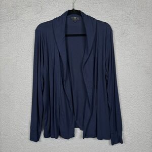 J Crew Sweater Womens L Blue Open Front Cardigan Minimalist‎ Lagenlook Capsule